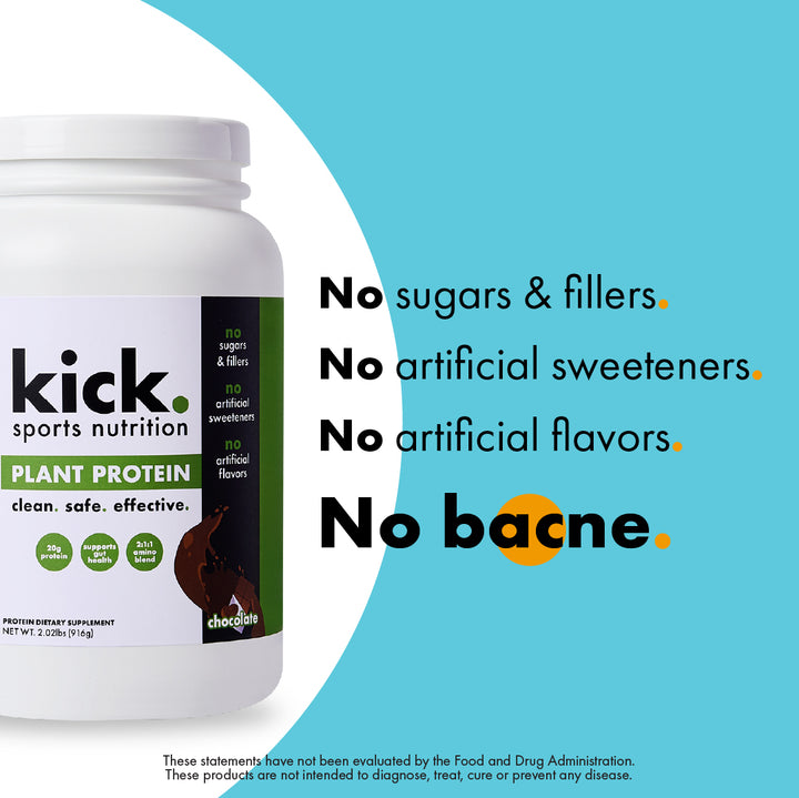 plant protein. chocolate.