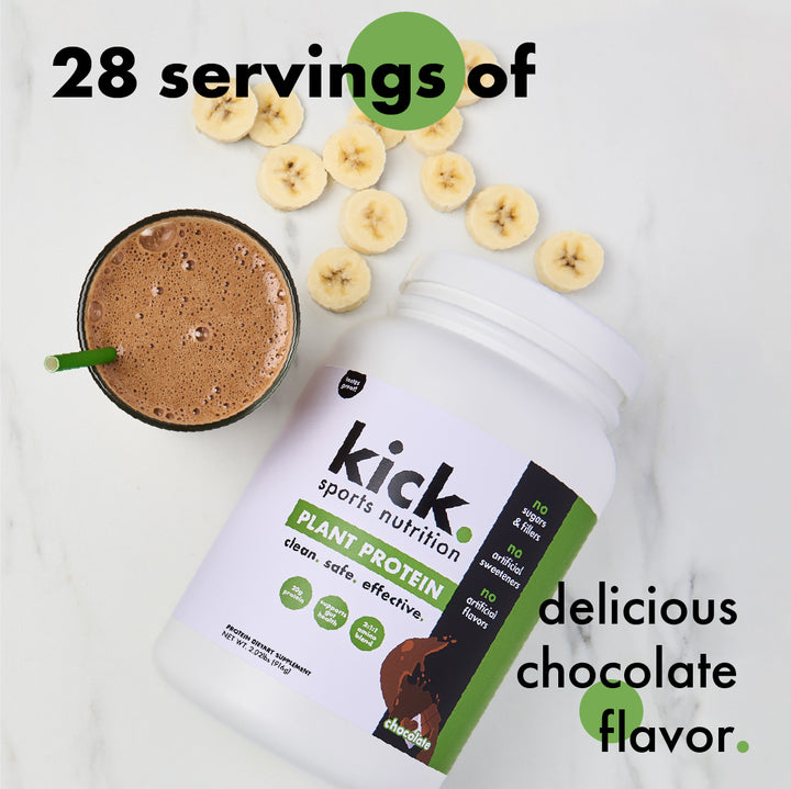 plant protein. chocolate.