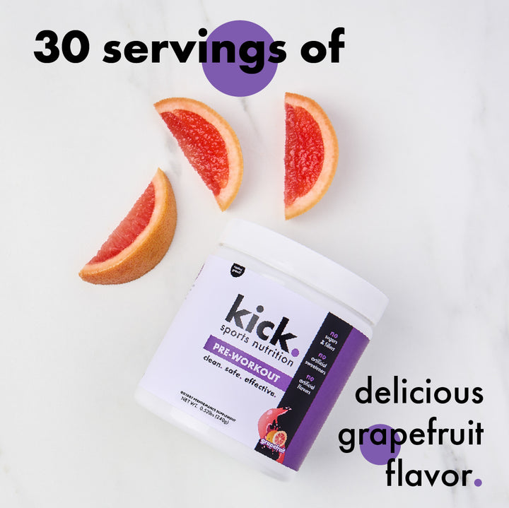 pre-workout. grapefruit.