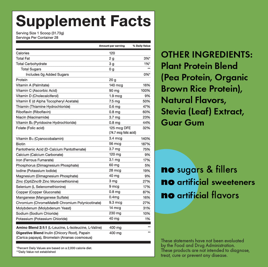 plant protein. vanilla.
