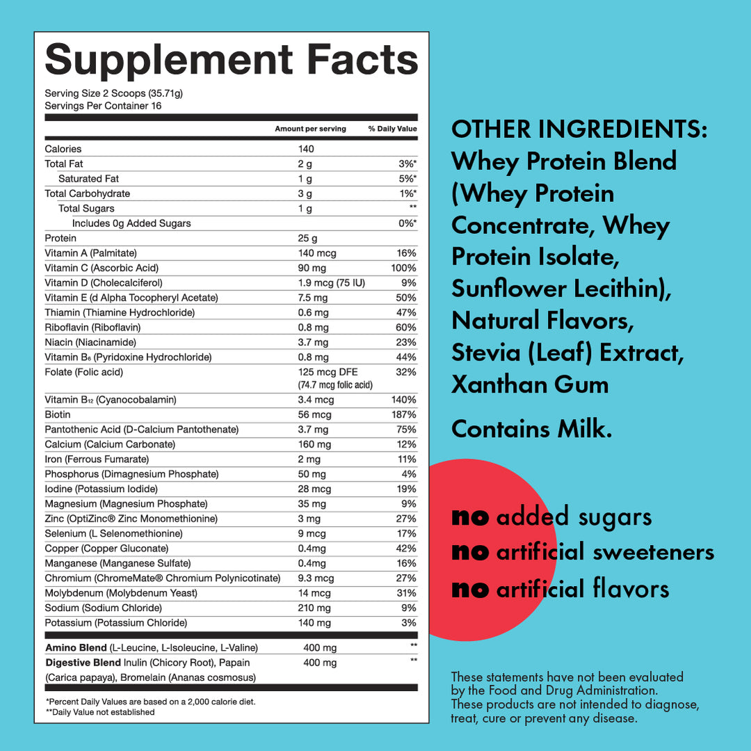 whey protein. vanilla.