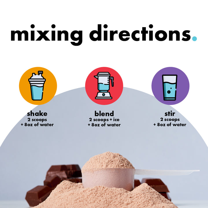 whey protein. chocolate.