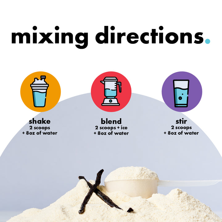 whey protein. vanilla.