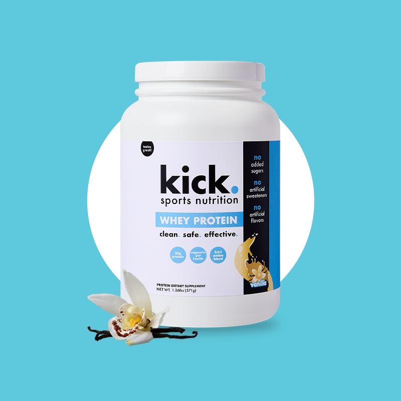 whey protein. vanilla.